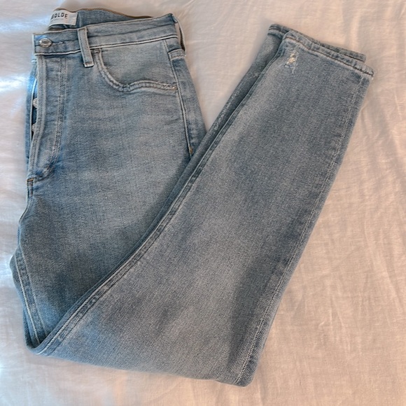 NWT AGOLDE Nico High Rise Slim Fit Denim Jeans in Embark - Picture 4 of 8
